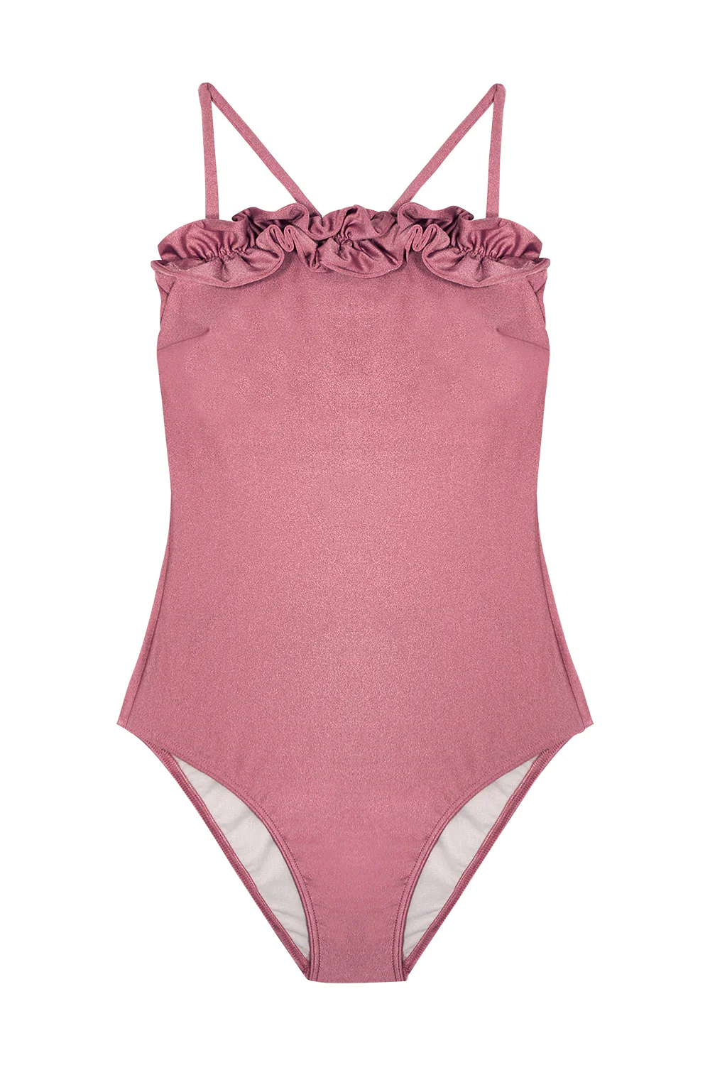 Pink Saint Tropez Ruffle Swimsuit