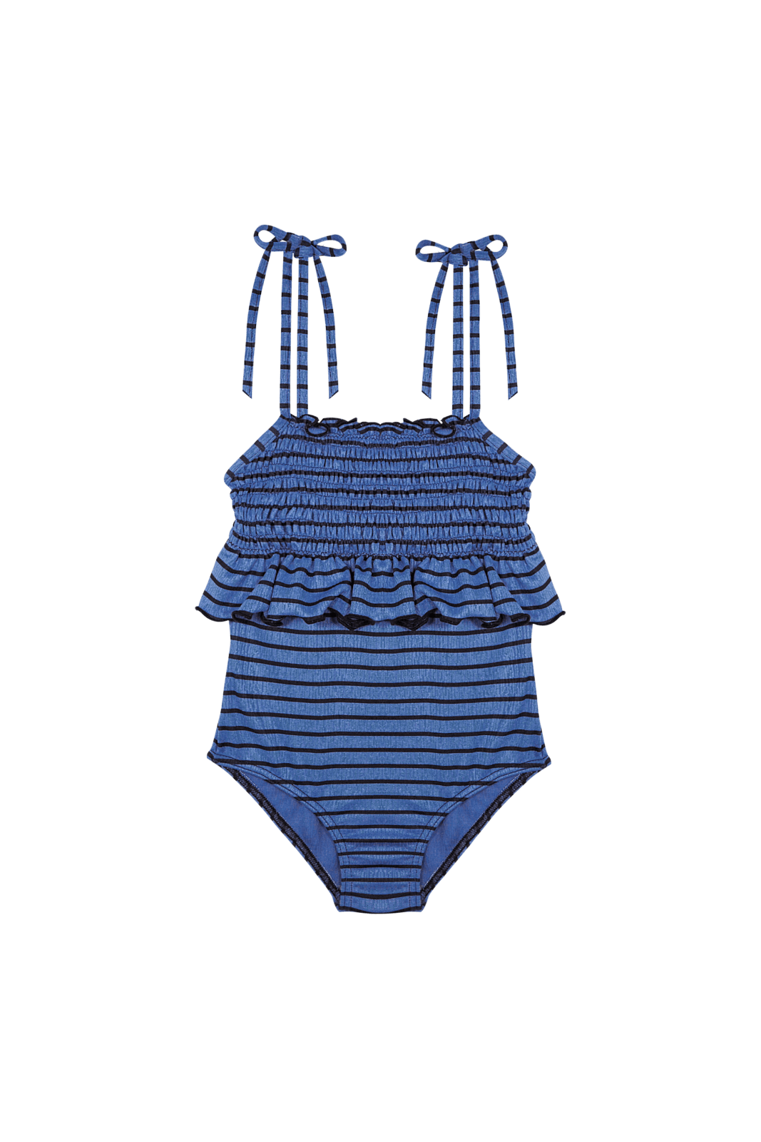 Blue Portofino Smocked Swimsuit