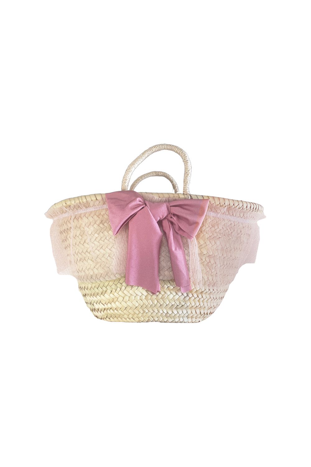 Pink Saint Tropez Bow Straw Bag