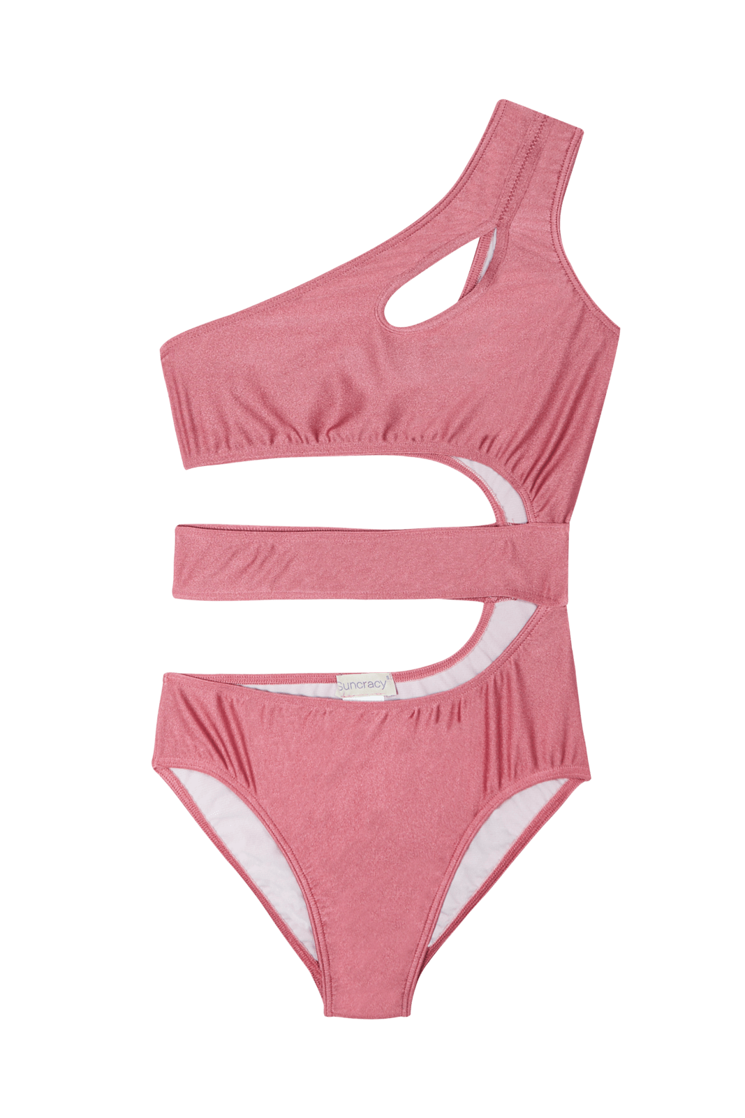 Dusty Pink Saint Tropez Woman Geometric Swimsuit