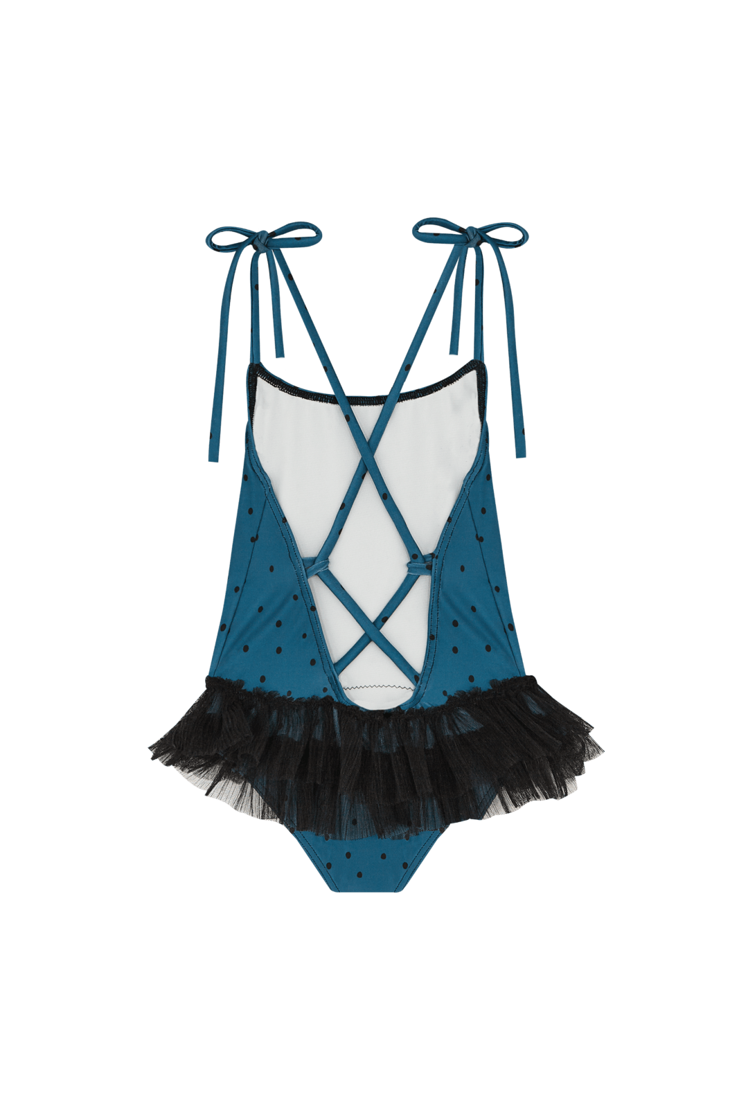 Teal Blue Baby Santorini Chic Tulle Swimsuit