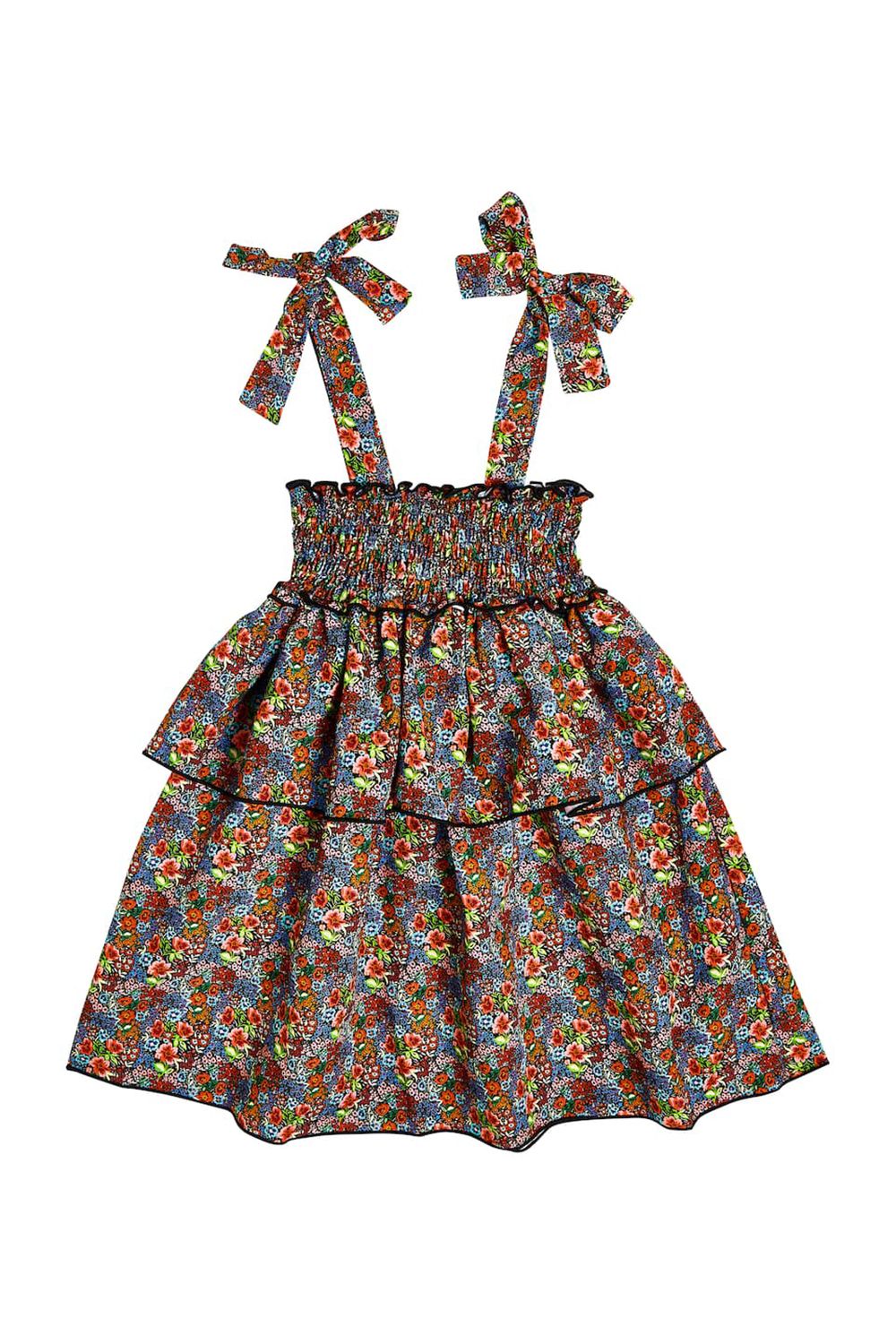 Multicolor Zante Baby Fast Dry Smocked Dress