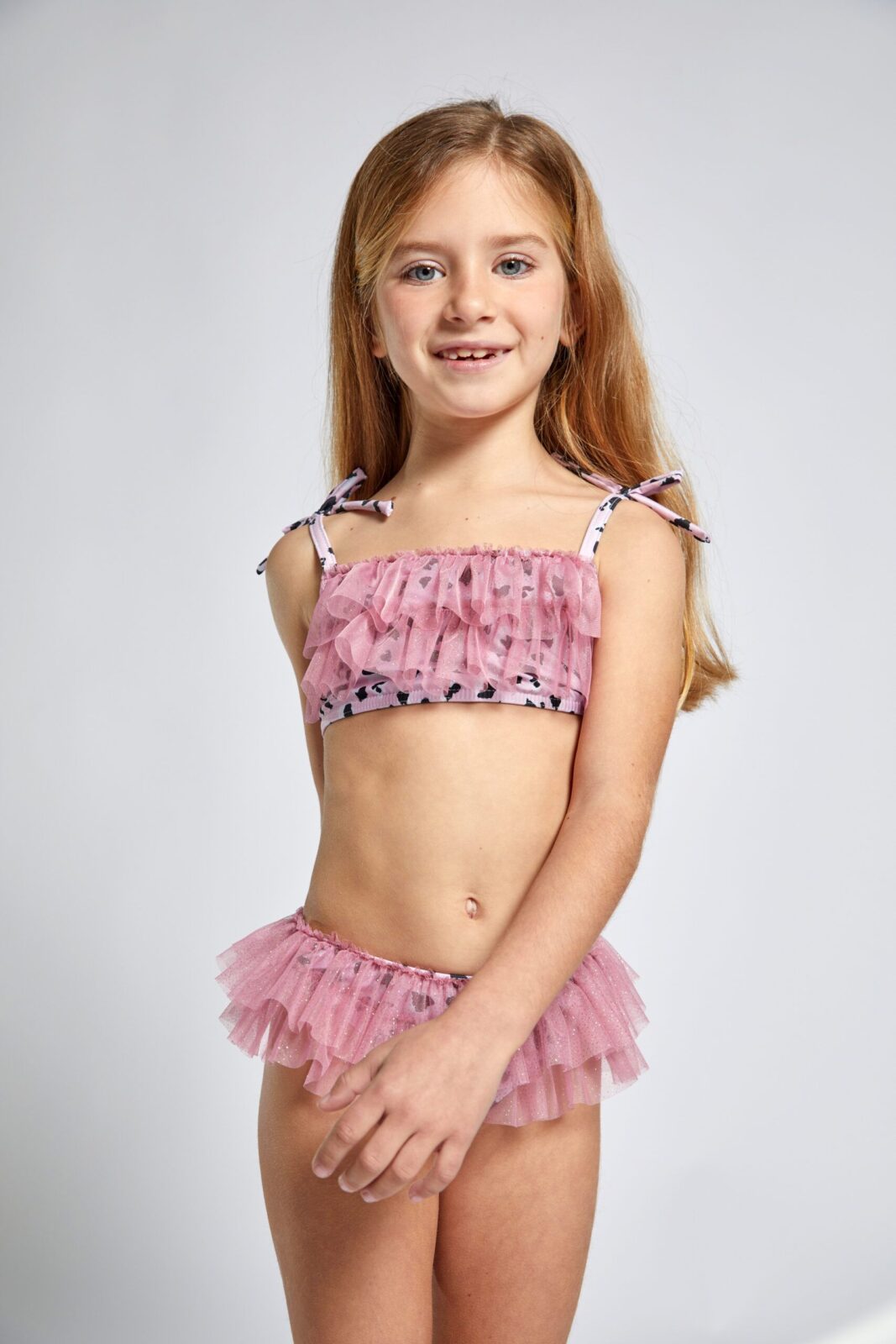 Pink, Myrtos Animal Print Girl Dancer Bikini