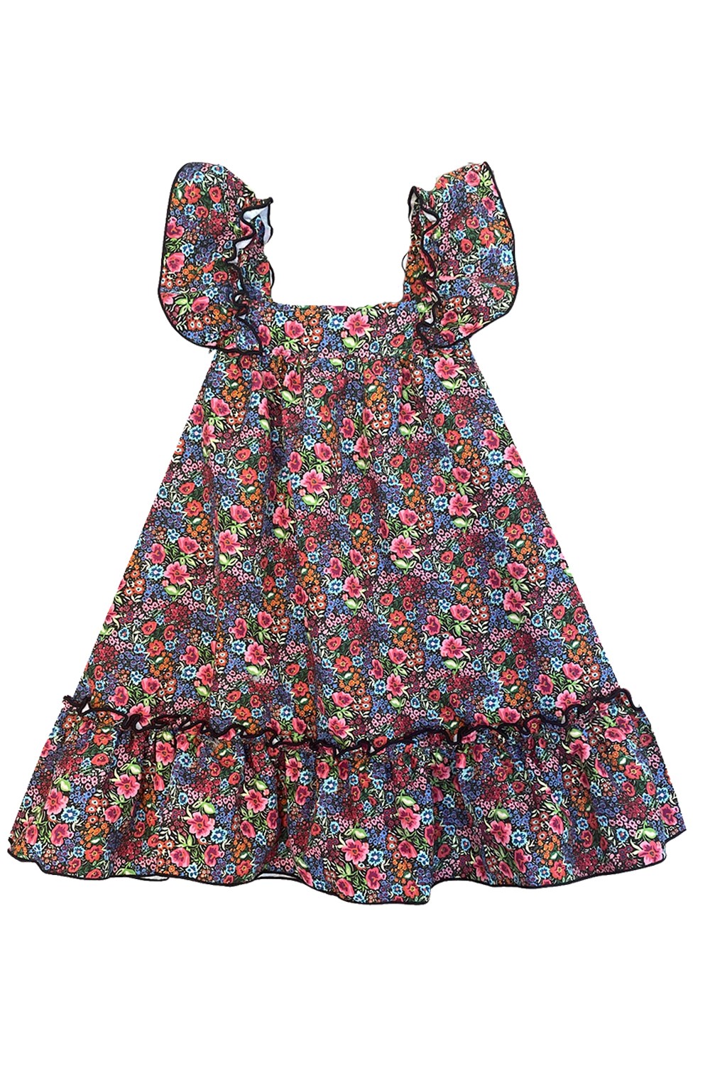 Multicolor Zante Baby Fast Dry Bow Dress