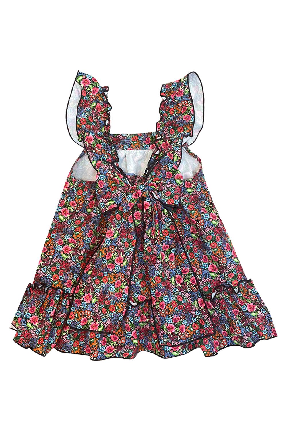 Multicolor Zante Baby Fast Dry Bow Dress