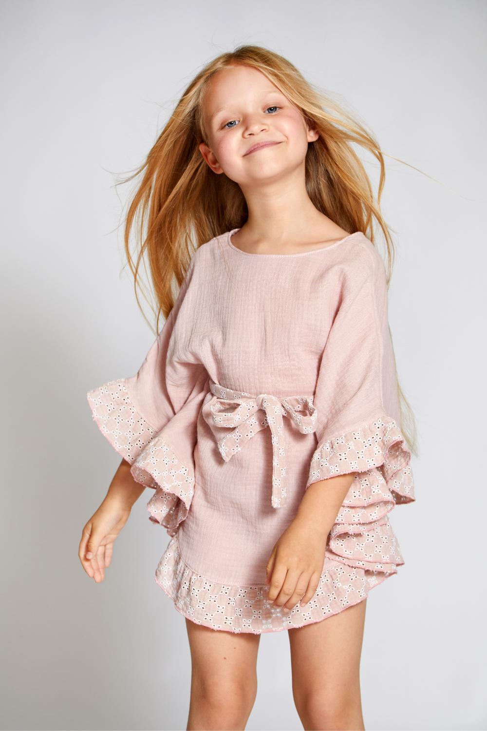 Sitges Dusty Pink Girl Dress
