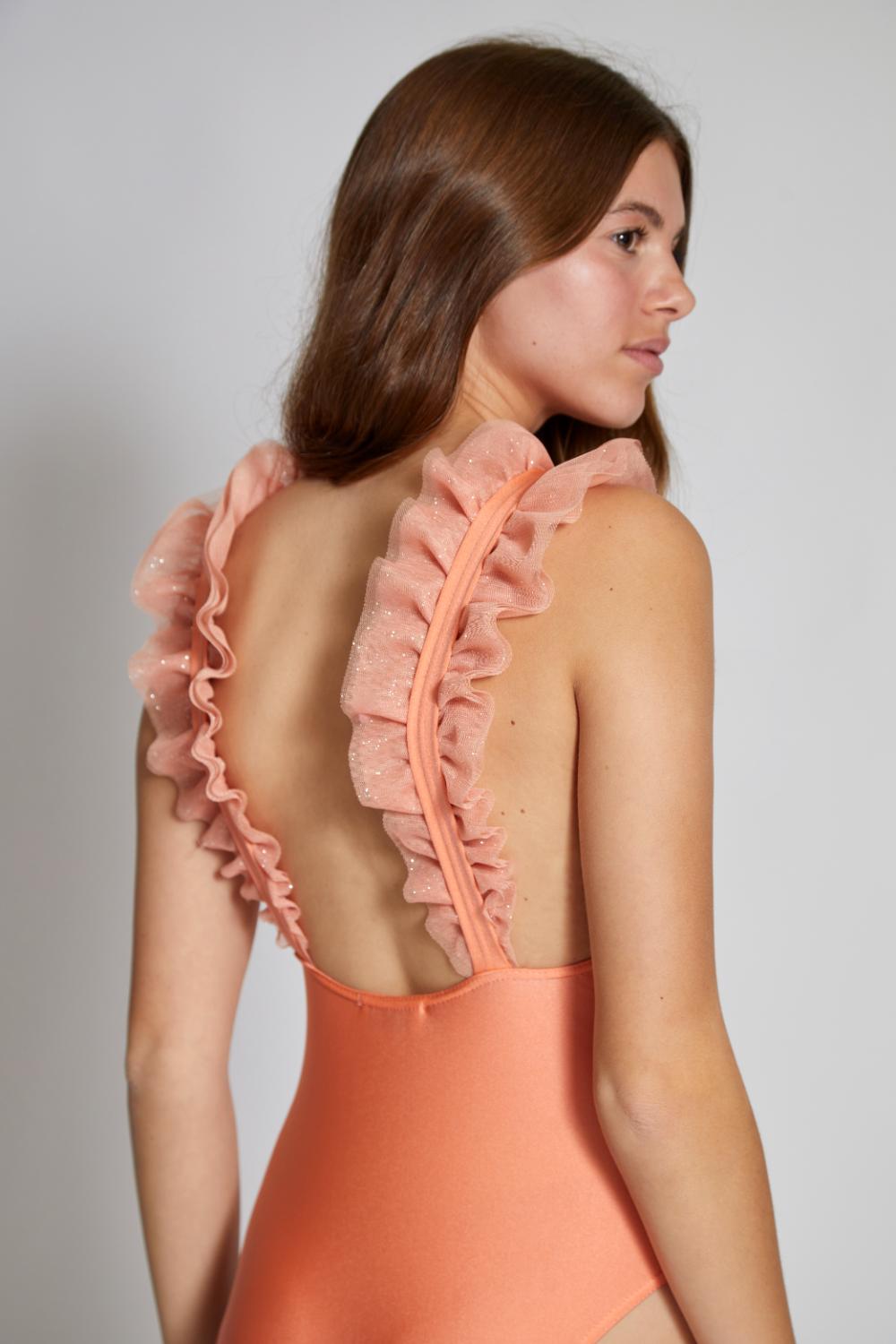 Larnaca Tulle Coral Swimsuit